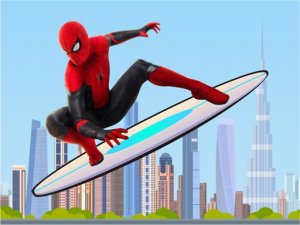Spiderman Skateboarding Online Arcade Game