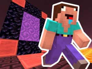 Noob Steve Nether Parkour Game - 3D Parkour Game
