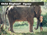 Child Elephant Jigsaw Puzzle Game - Puzzle Game