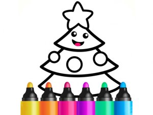 Drawing Christmas For Kids Online Game - Coloring Game