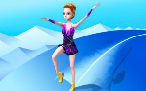 Roller Ski Queen: Ice Skating Adventure Online Arcade Game