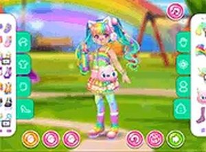 Kiddo Rainbowcore Dress-Up Game Online - Dress Up Game